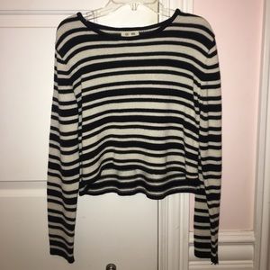Striped cropped long sleeve
